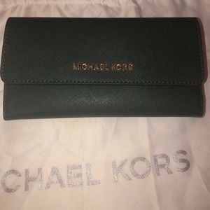 Gently used Jet Set Green Travel Wallet